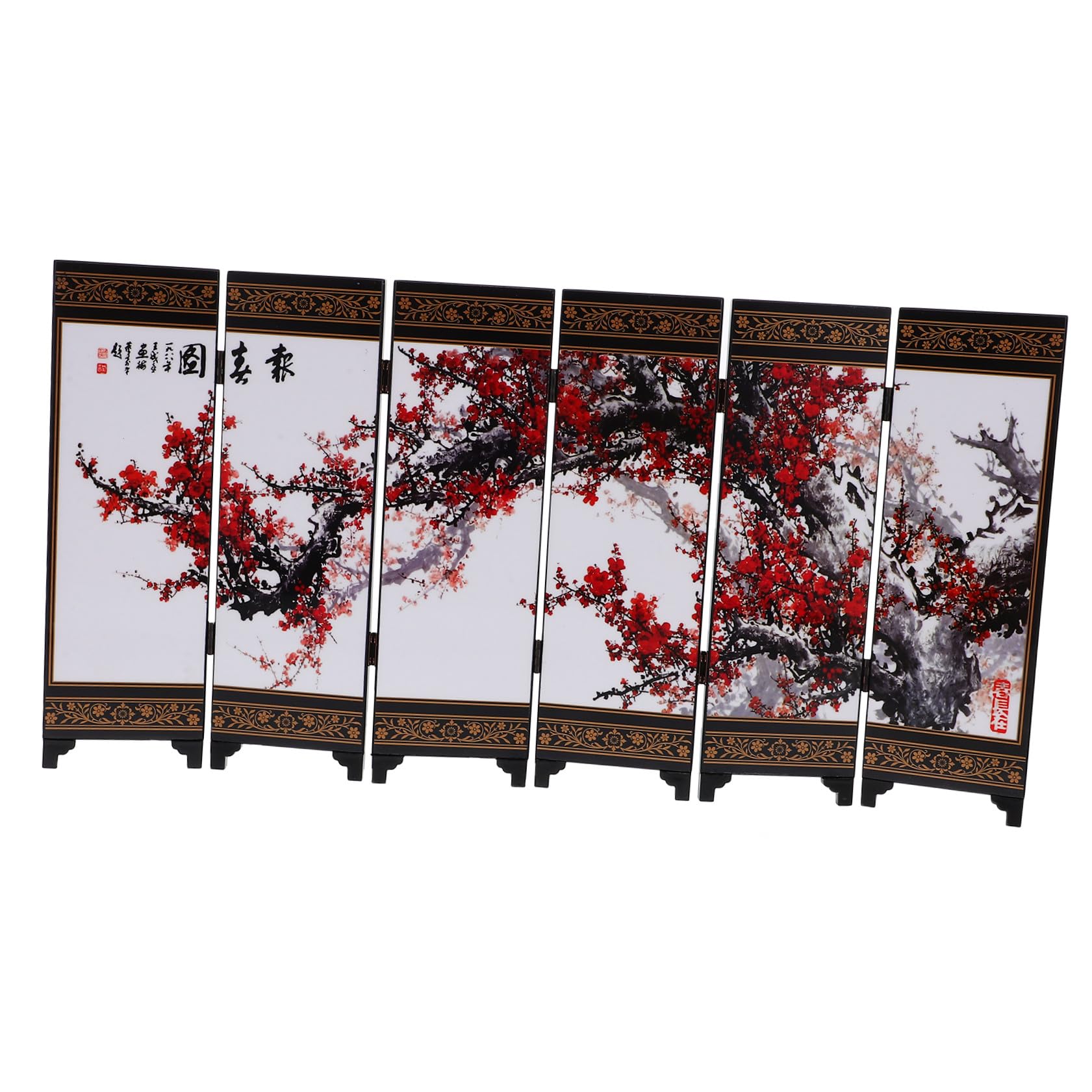 Mini écran mural laqué et paravent pliant chinois de style ancien