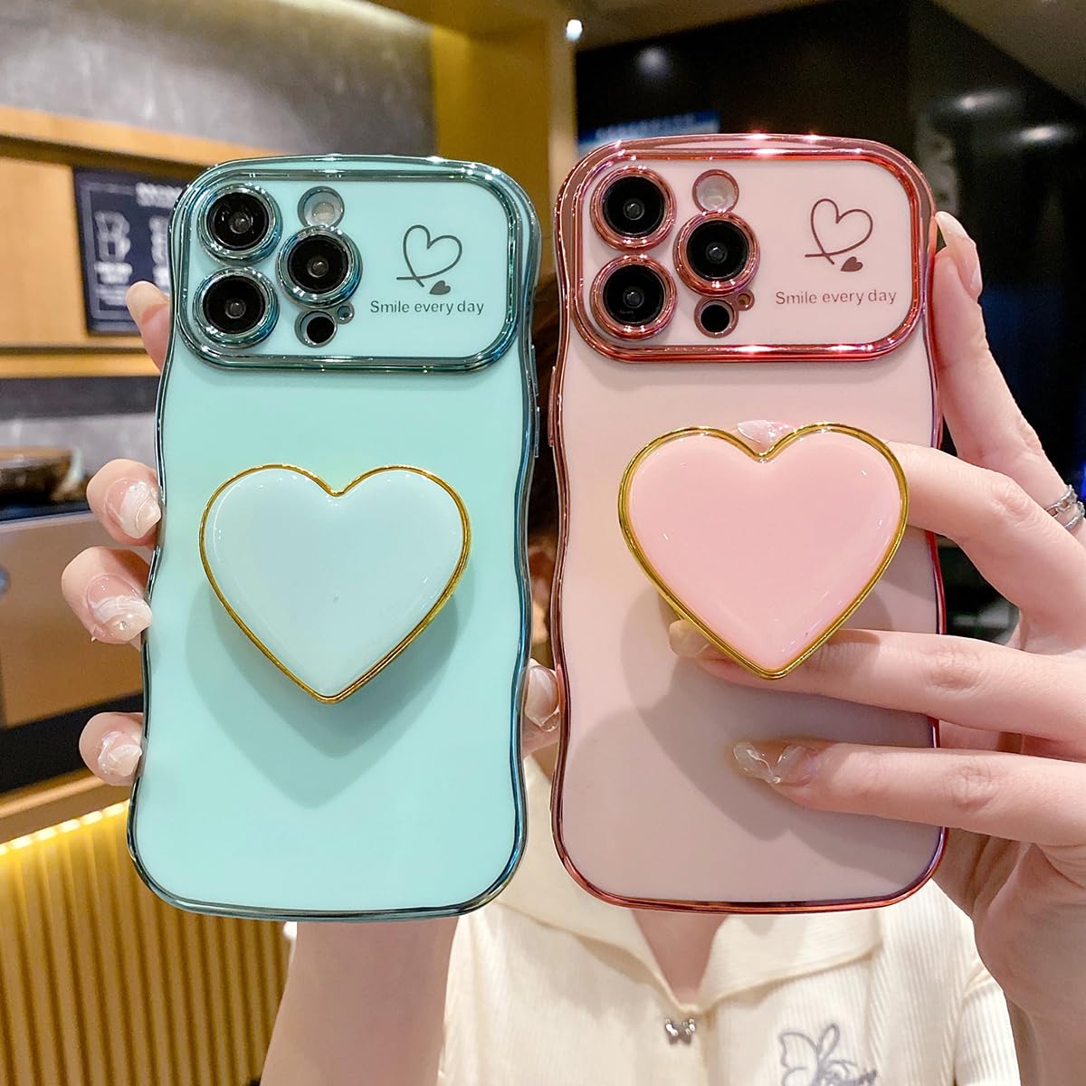 Amazon.com: Compatible with iPhone 16 Pro Heart Holder case, Cute
