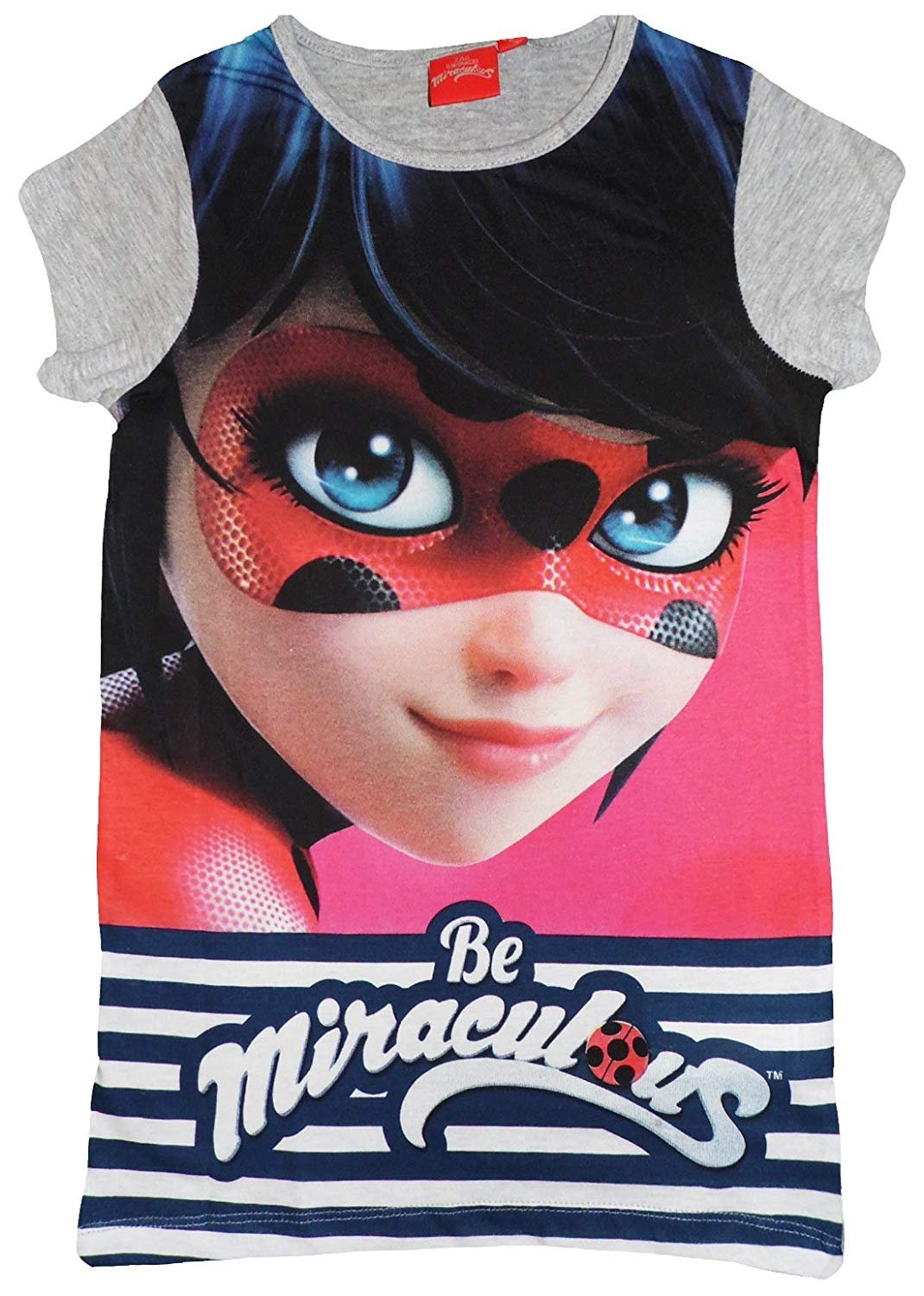 Miraculous Ladybug Chemise De Nuit Big T Shirt Gris Desertcart