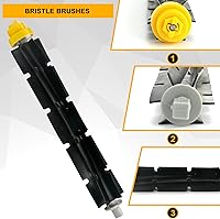 Vista 4 de Cepillos de repuesto aptos para i-Robot Room-ba 600 y 700 Series 614 630 635 640 645 650 660 675 680 690 695 760 770 780 Robot Aspirador Incluye 3
