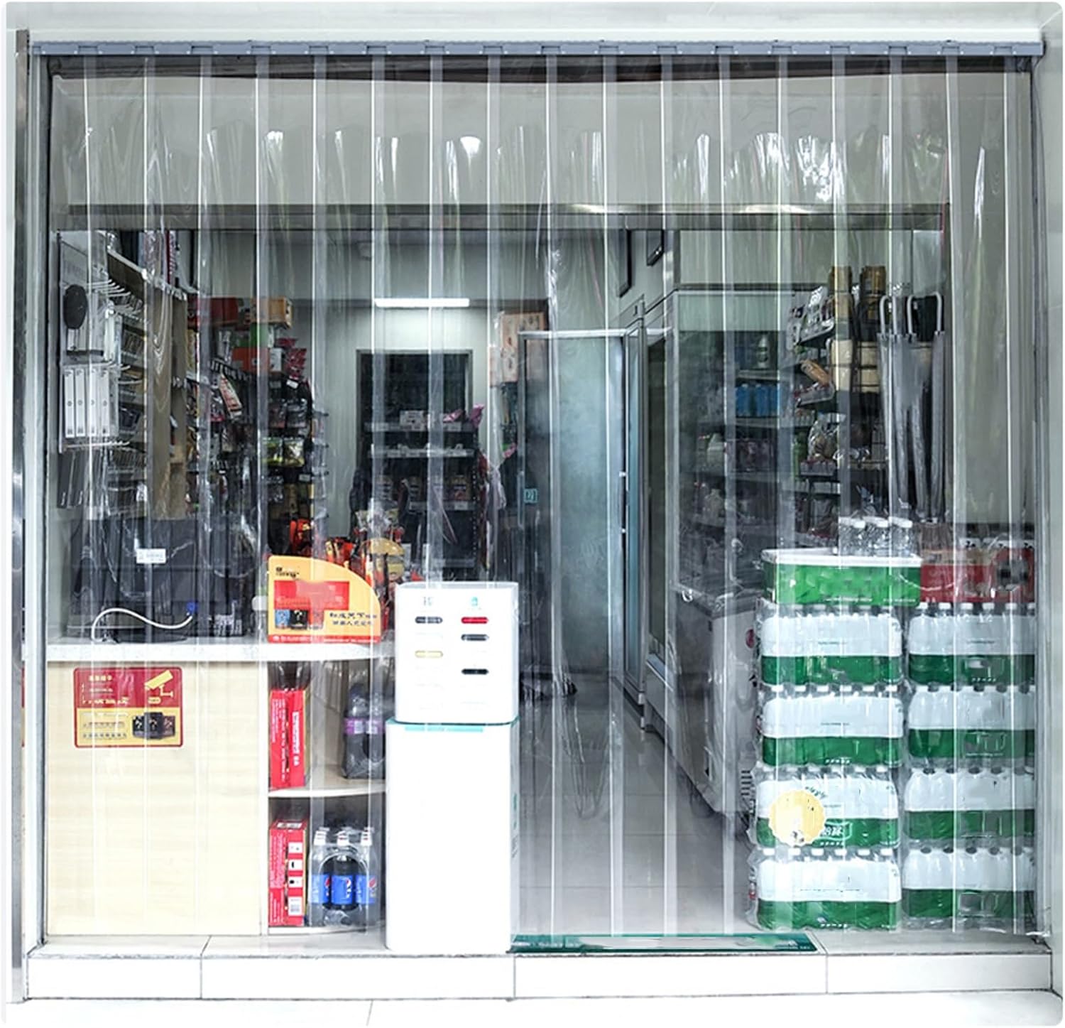 PVC Freezer Strip Curtain Door – Transparent Curtain for Doorways, Warehouses, Shops, Coolers & Patios (105x190cm / 41.34x74.8in) - Effective Insulation & Easy Installation
