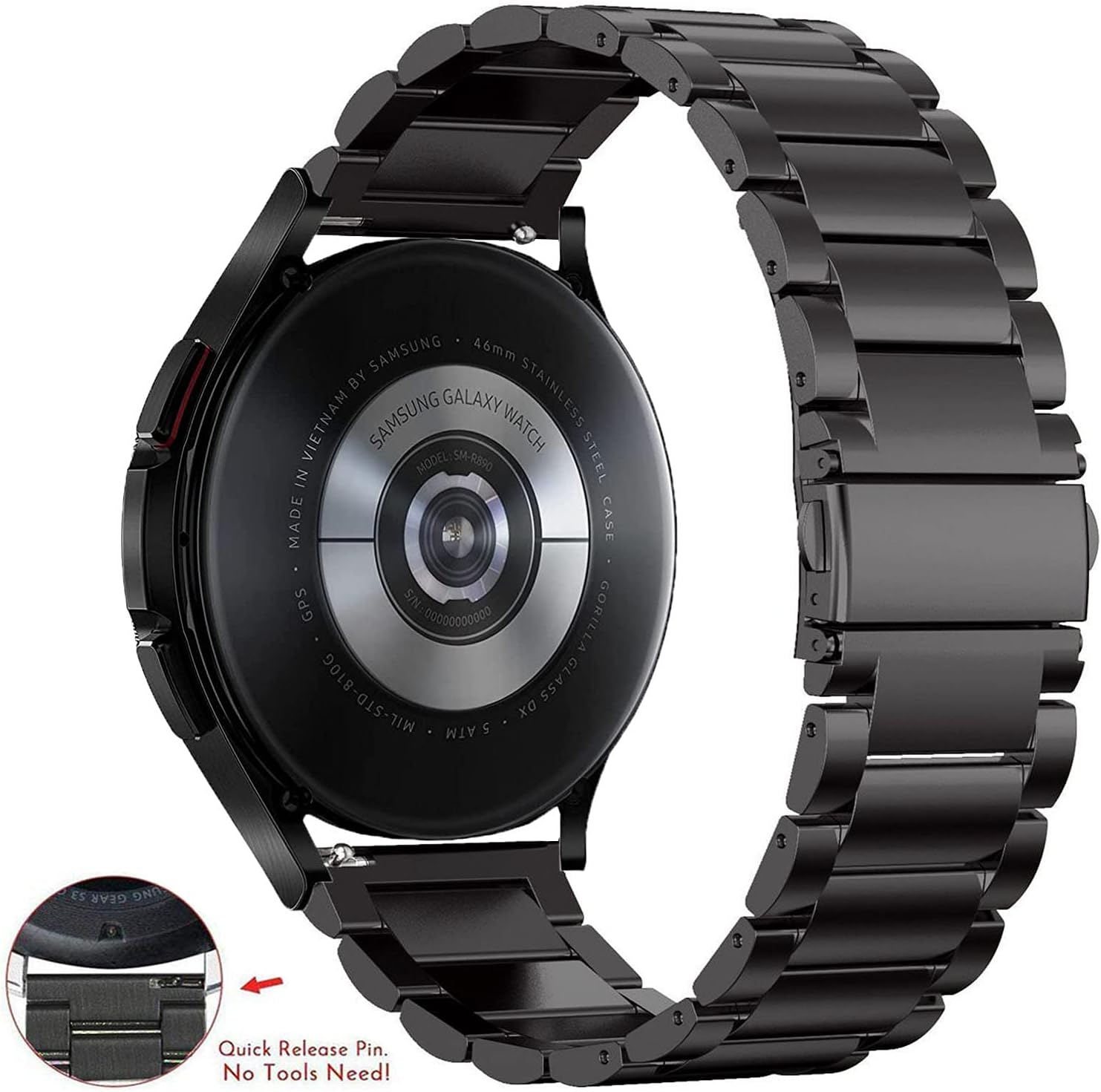 Metal Band Compatible with Galaxy Watch 8 7 6 5 4 40mm 44mm,Watch 8 Classic 46mm Bands,Samsung Watch Ultra 47mm Bands, Business Stainless Steel Straps for Men and Women - Image 2