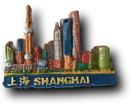 3D Refrigerator Magnet,China Shanghai Tourist Souvenirs Sticker,Resin Craft Fridge Magnet Home & Kitchen Decoration