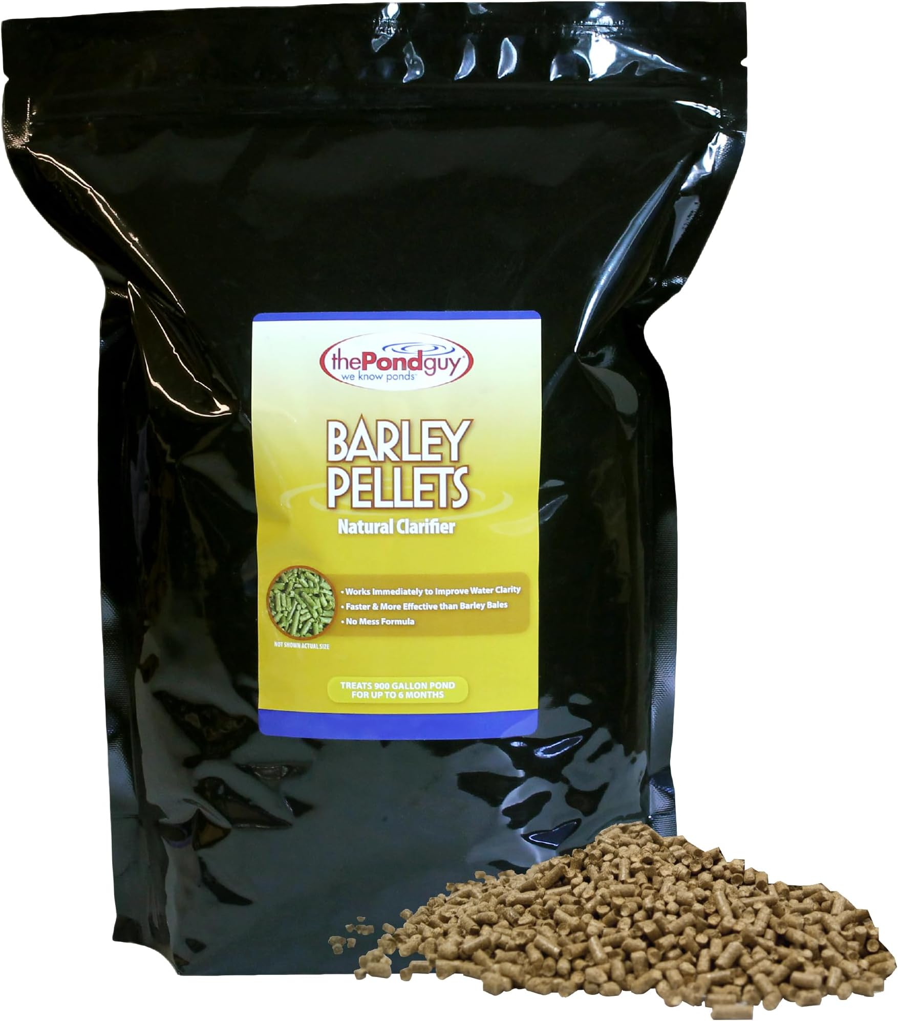 The Pond Guy Barley Straw Pellets Natural Clarifier for Water Gardens & Fountains, Treatment for Cloudy Ponds, Koi Fish, Plant & Pet Safe, 12 lbs