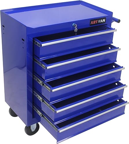 Caja de herramientas con ruedas de 5 cajones, caja de herramientas con ruedas, armario organizador de herramientas con cerradura para garaje, disponible en Yaxa Mexico