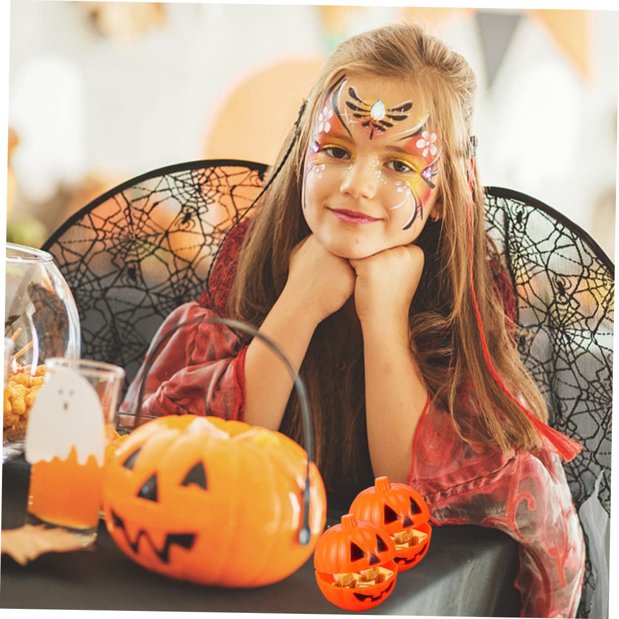 Ciieeo Stk Kleine Halloween-Kürbis-Requisiten Flipper Halloween-Boxen für Süßigkeiten grusel kleidung Spielzeuge - Aufbewahrungsbehälter für Kürbisse