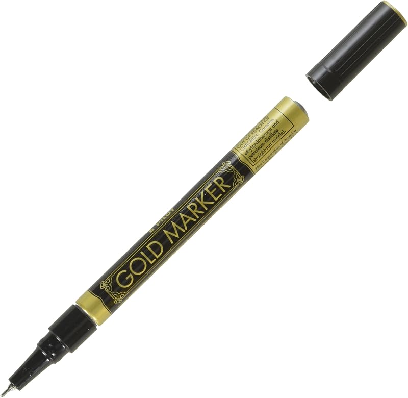 Marcador de pintura permanente Pilot Gold Metallic, punta extra fina, paquete de 4 (41500)