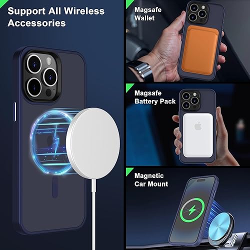 Vista 1388 de MOCCA - Funda magnética resistente para iPhone 11 de 6.1 pulgadas, compatible con MagSafe, protector de pantalla de vidrio + protector de lente