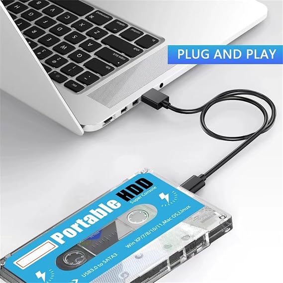 500GB Portable Retro Game Hard Drive, 55,000+ Games, Batocera 33 System, Compatible with 90+ Emulators,Supports PS3/PS2/PSP/DC/SS/WII/WIIU, Windows/Mac/PC