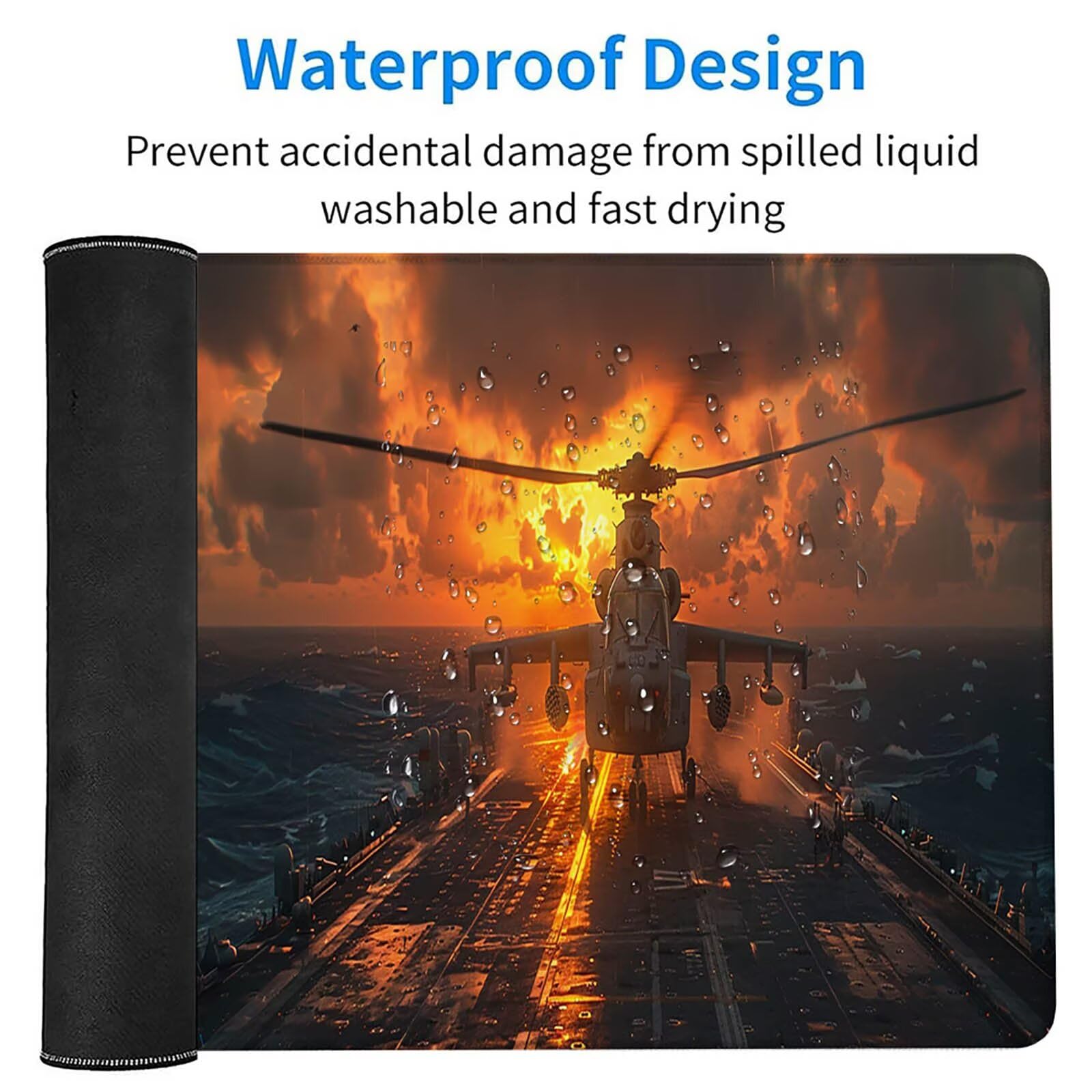 Tappetino Mouse Giallo, Tappetino Mouse XXL 1200x600 mm, Gaming Mouse Pad con Base in Gomma Antiscivolo, Gaming Mousepad Migliora Precisione e Velocità, Accessori Scrivania, Regalo, Aereo Q-1344