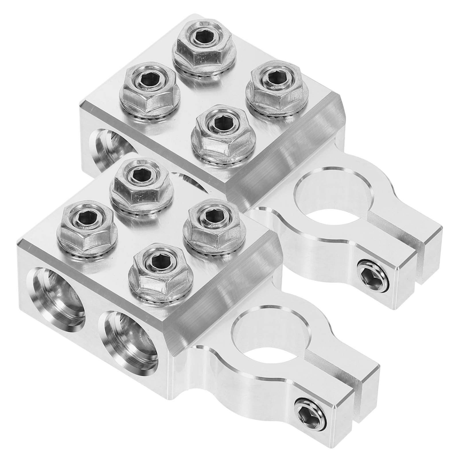 ORFOFE Coupe-circuit Argenté en Alliage D'aluminium Performance Fiable de Batterie et Sortie D'énergie Stable pour Voiture Adaptée aux Véhicules
