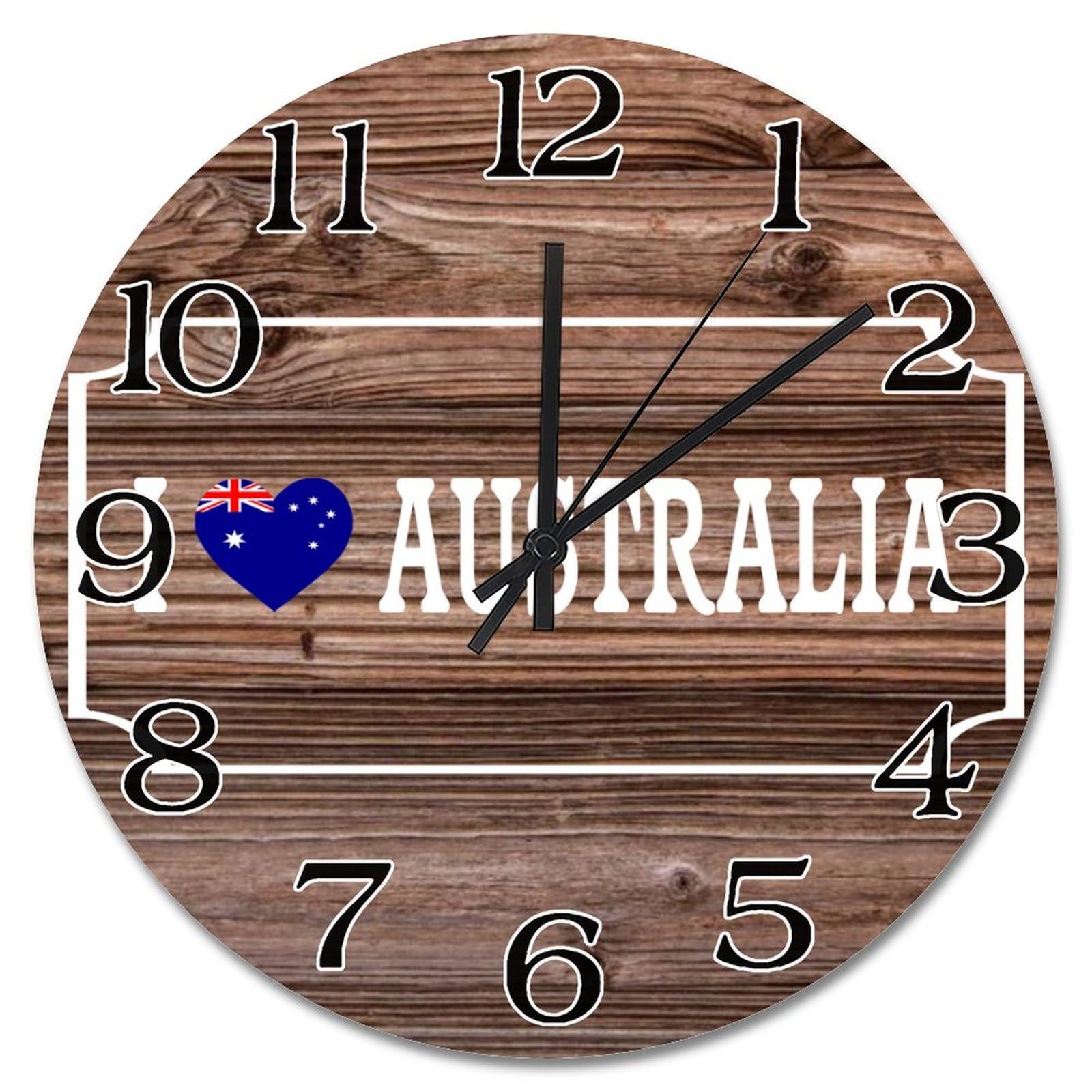 Horloge murale silencieuse Australie : pendule ronde 38 cm sans aucun tic-tac