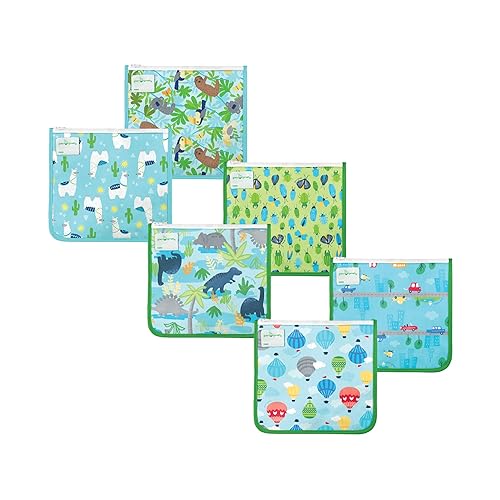 Bolsas de sándwich reutilizables aisladas (paquete de 6) - Surtido-Boys-6 meses