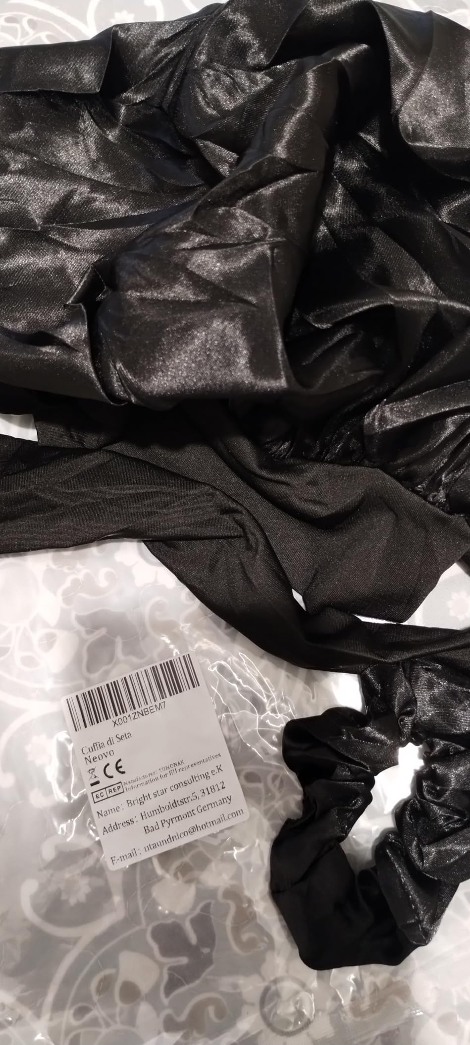 Volhuluk 3 Pezzi Cuffia Seta Capelli Ricci, Cuffia Seta Capelli Notte, Berretto da Notte Raso Elastico, Morbida e Confortevole, Cuffia Capelli Ricci Notte per Donna(Blu,Viola,Rosso
