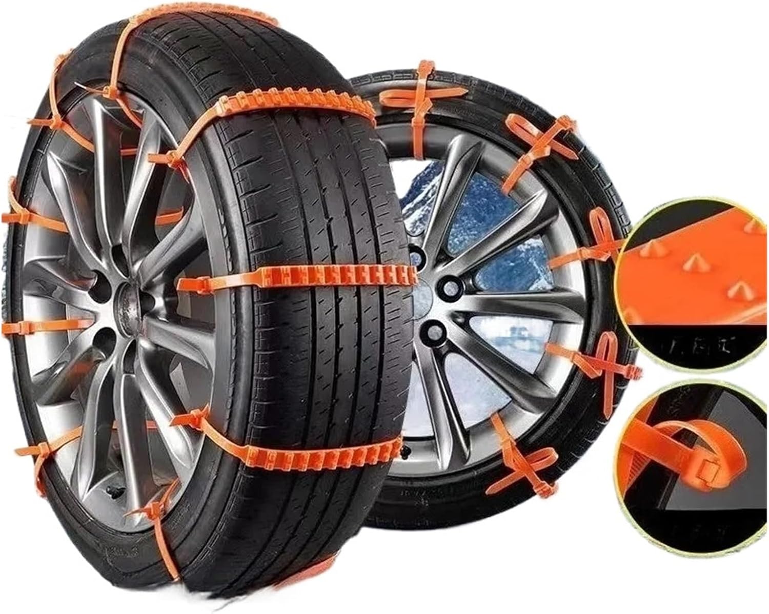 For Car Tyre Snow Chains Anti-skid Winter Outdoor Tire Wheel Chain Emergency Double Grooves Anti Slip Accessories(20pcs)