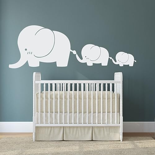 Miniatura 3 de Elephant Wall Decals - Twin Baby Nursery Decor Sticker, Decoration for Kids Room, Playroom, Jungle Theme Bedroom