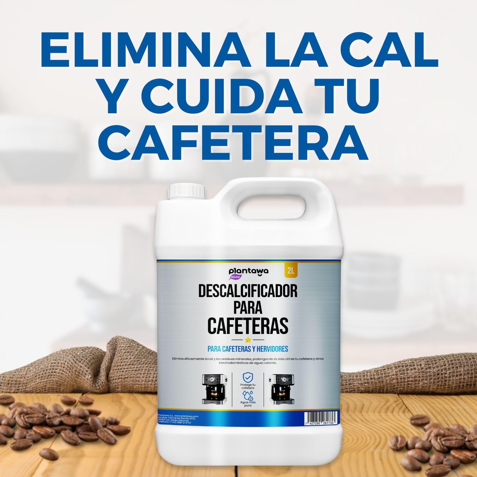 Plantawa Liquido decalcificante 2 litri. Compatibile con tutte le macchine da caffè. Mantieni la tua Macchina da Caffè in Ottime Condizioni, Rimuovi il calcare incorporato nelle macchine da caffè.…