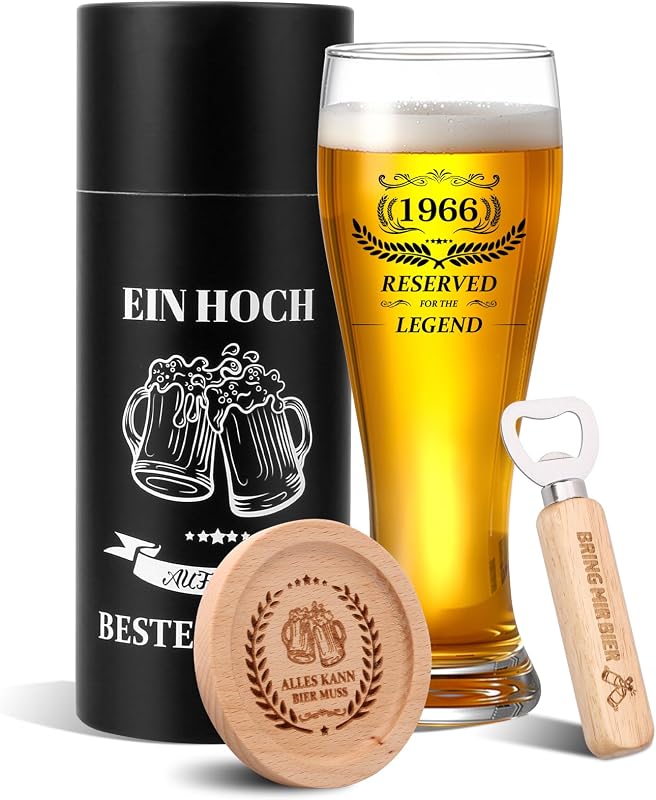 Cadeau 60 Ans Homme Verre à Bièr 1966 Verre de Bière Cadeau Personnalisé Homme 60 Anniversaire