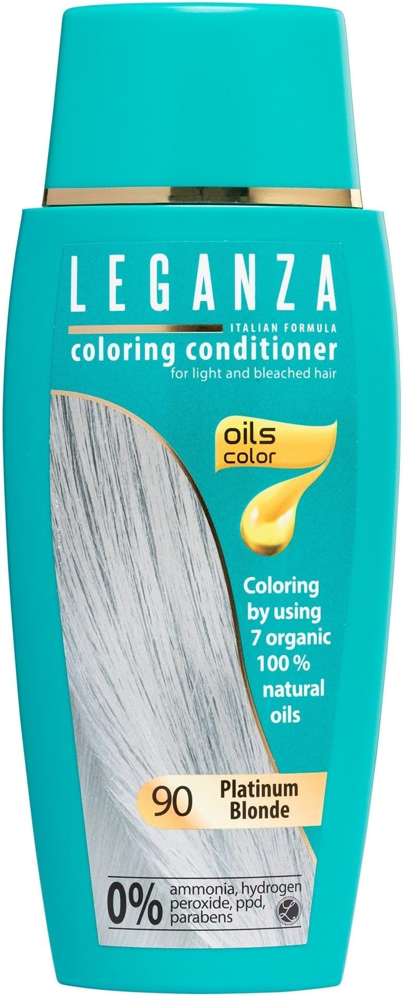 Hair Coloring Conditioner Natural Balm Color Platinum Blonde Nº 90 | Enriched with 7 Natural Oils | Ammonia, PPD and Paraben Free | 150 ml