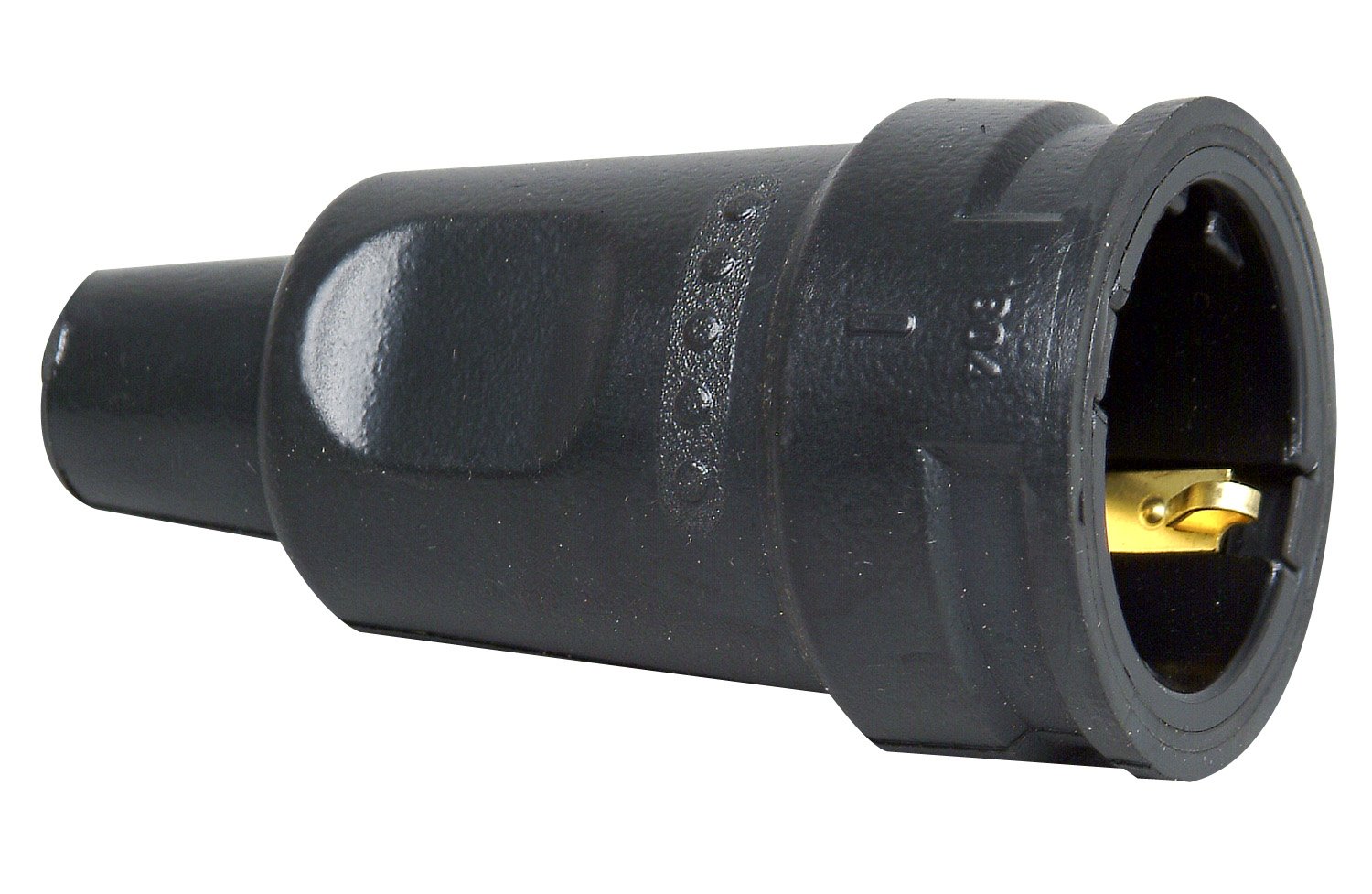 Kopp Black 180416066 Earthing Contact Rubber Coupling With Kink Protection Sleeve 180416066