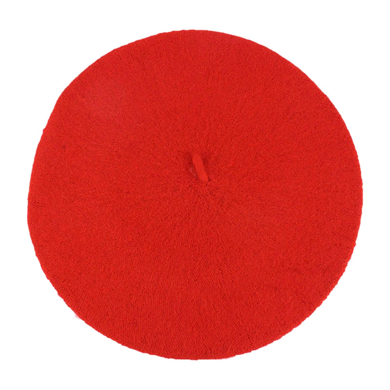 Girls French Style Beret Hat, Fashion Simple Beanie Hat, Solid Colour Winter Beanie Hat for Kids Girls