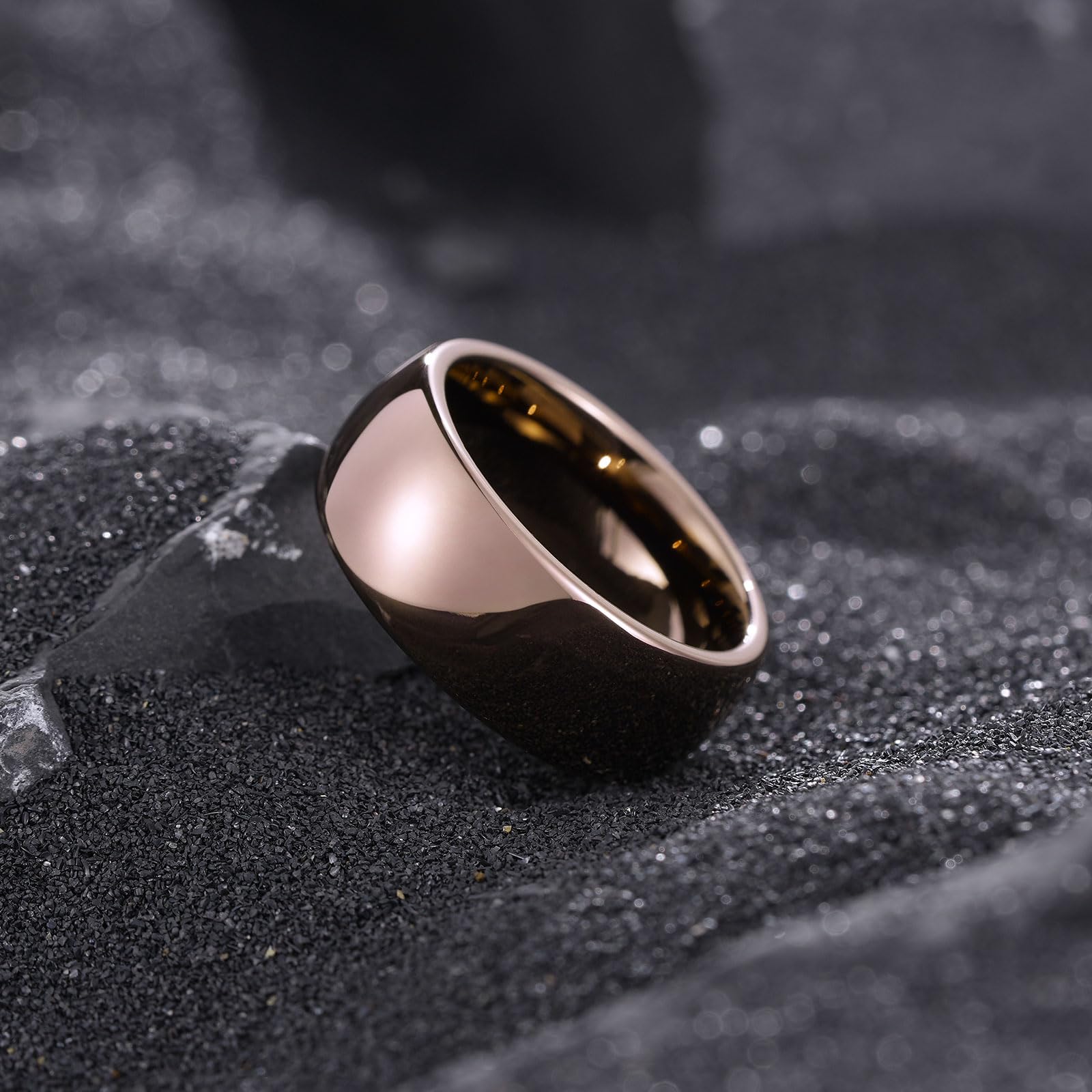 King Will Basic hombre 8 mm Classic alta pulido comodidad ajuste, curvada, metal de tungsteno Anillo de boda banda