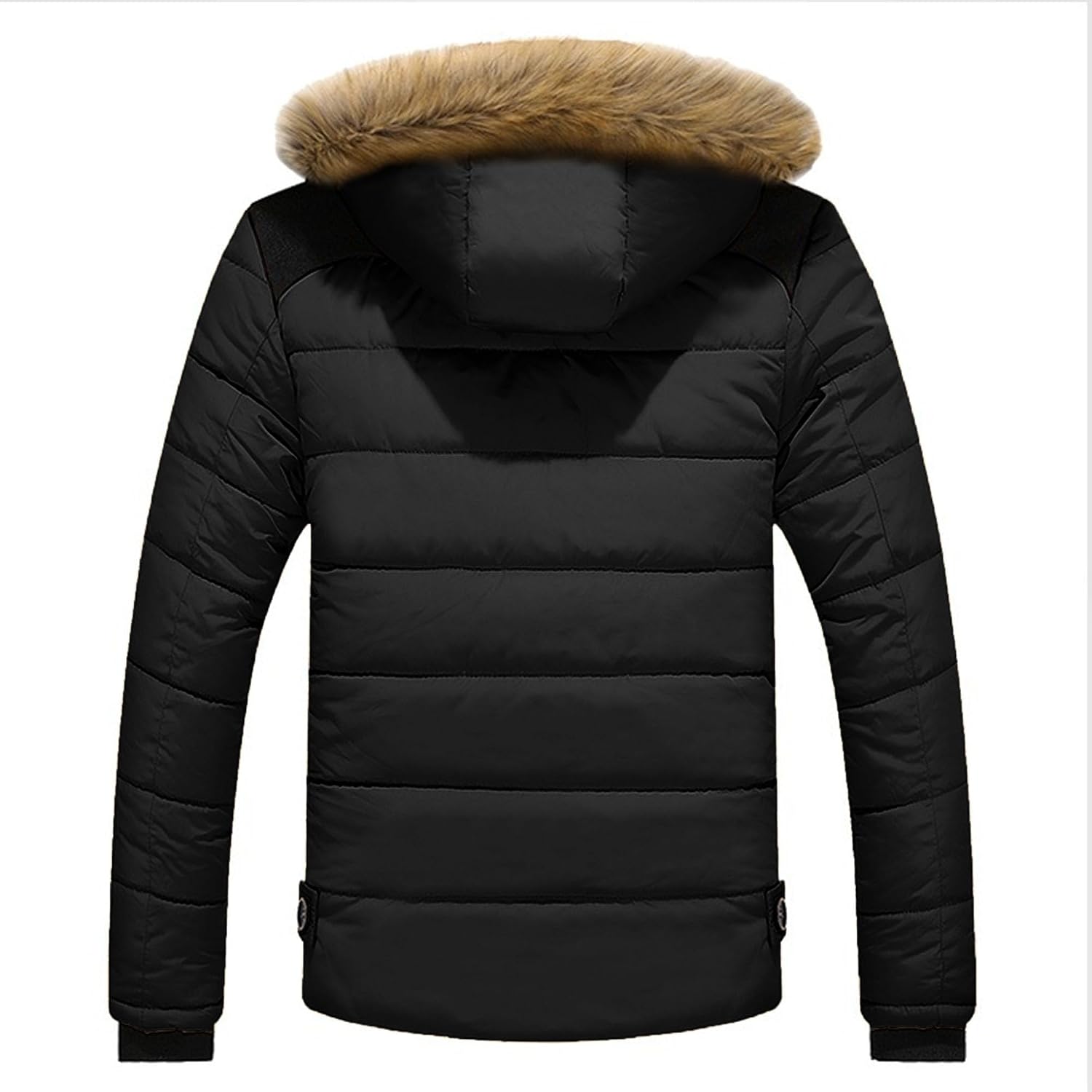 Maiyifu-GJ Men's Winter Parka Jacket Hooded Windproof Thicken Fleece Lined Coat Warm Windbreaker