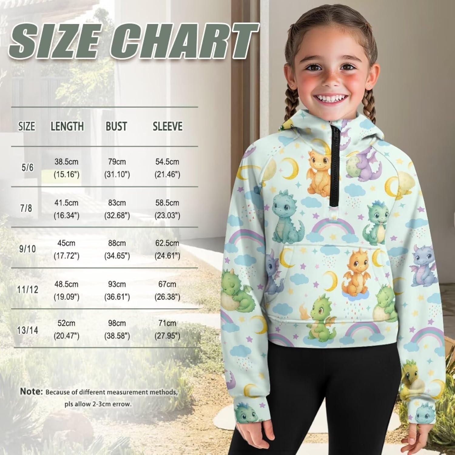 Girl's Half Zip Sweatshirt Soft Fleece Hooded Pullover for Teen Hoodies Tops Active Sport Jacket Fall Clothes,5-14