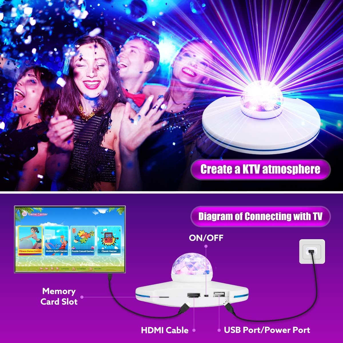 UeeVii Double Dance Mat for Kids Adults,Multi-Function Games &Music for HDMI TVs,Double Classic Wireless Dancer Blanket Pads,Yoga Fitness Double Dancing Step Floor Mat with MV/3D/Cartoon Mode,Non-Slip : Toys & Games