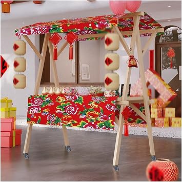 Wood Frame Vendor Cart with Wheels, Market Stall Display for Trade Shows, Lightweight Market Stall Display Stand for Outdoor Vendor, Multiple ColorsStyle 7,120x60 cm/47x24 in