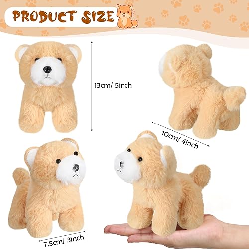Miniatura 43 de Sumind 8 piezas de mini animales de peluche para perros pequeños de 5 pulgadas, surtidos a granel, lindos peluches de animales pequeños