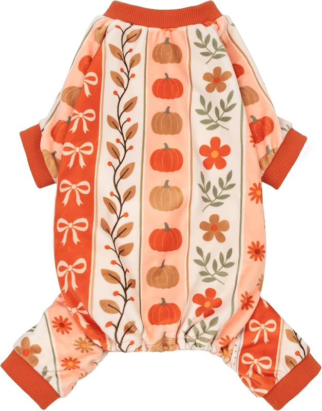 Pijama Macacão de Soft para Cães Pequenos e Médios Fitwarm com Estampa de Abóbora