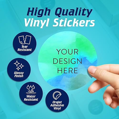 Vista 461 de DayStar Custom Signs & Design - 100 adhesivos de vinilo personalizables, con texto, imagen, diseño y logotipo; adhesivos para logotipo de embalaje