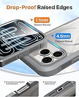 Vista 744 de Diaclara - Funda diseñada para iPhone 15 Plus de 6.7 pulgadas, transparente, cuerpo completo, con protector de pantalla, resistente de protección