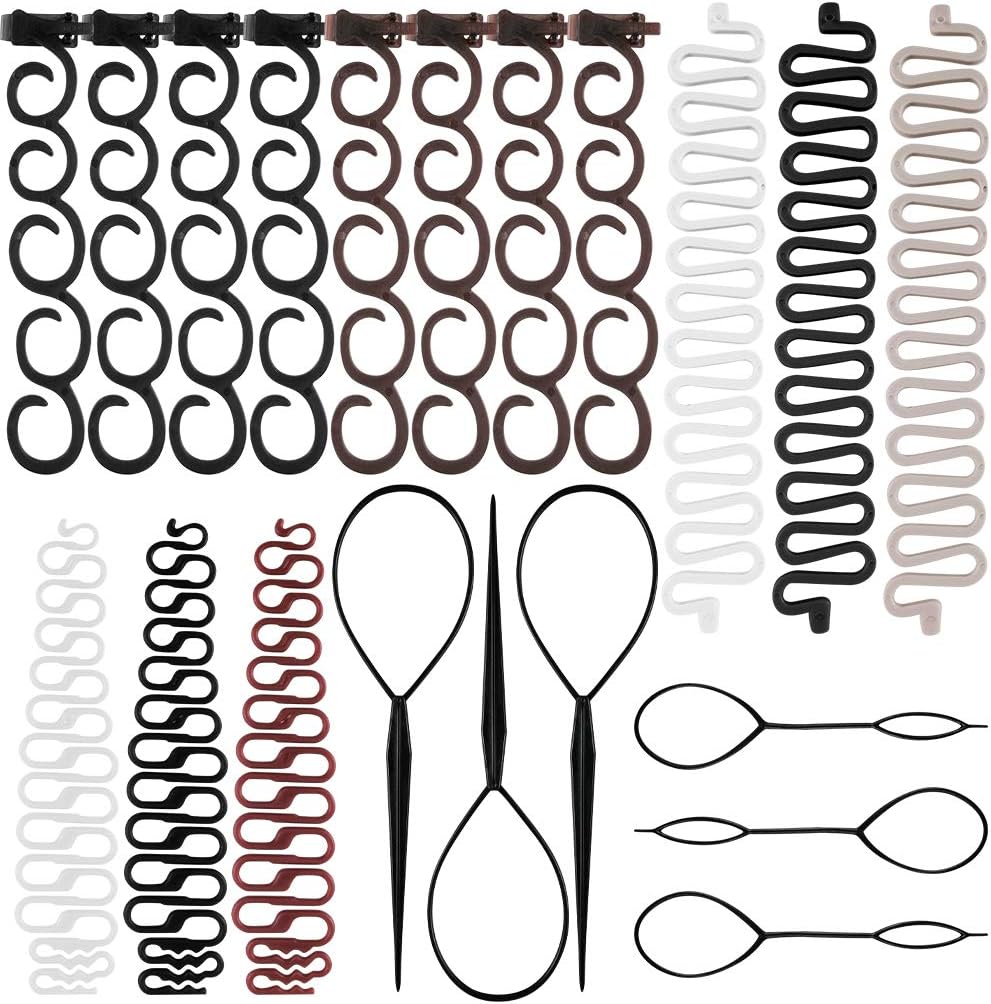 20Pcs Ponytail and Braiding Tool Set for Women's Hair Styling Accessories