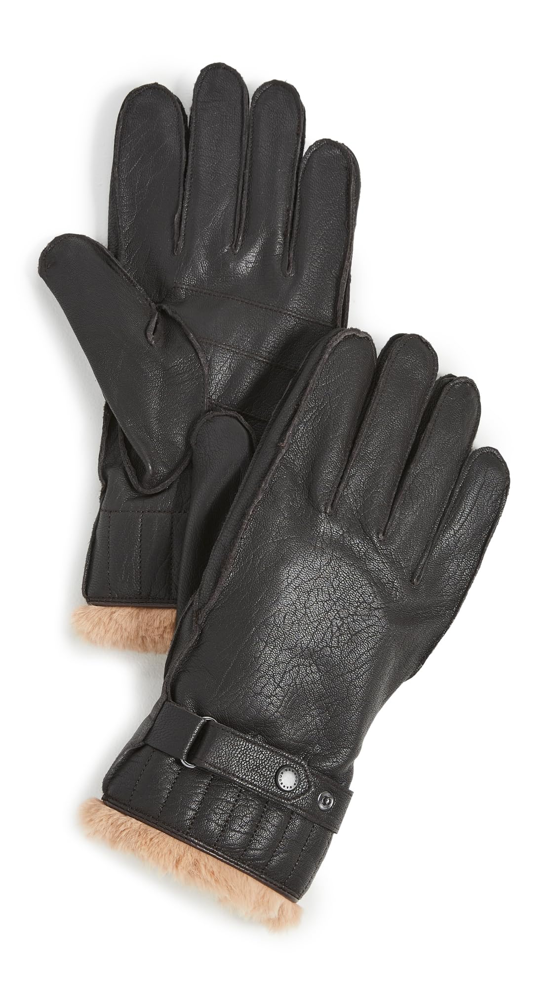 Amazon | [Barbour] [バブアー] グローブ 手袋 メンズ レザー ブラウン