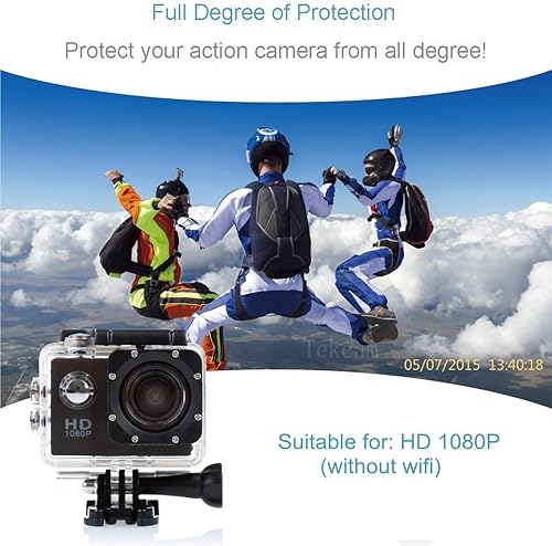 Miniatura 4 de TEKCAM Carcasa impermeable para cámara de acción, compatible con AKASO EK7000 V50 EliteApexcamRemali CaptureCamVemont, carcasa protectora