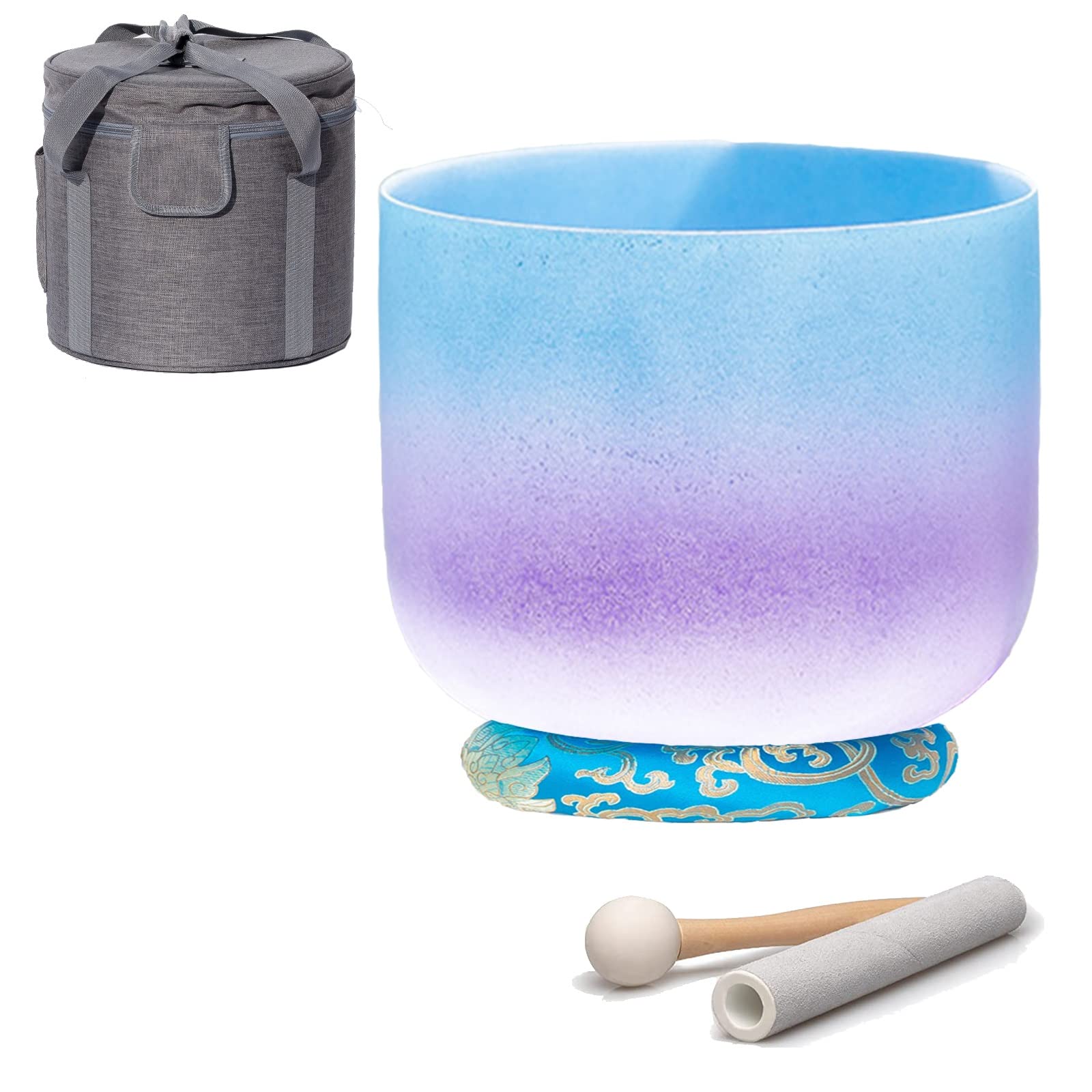 Quarz-Klangschale, DREI Farben, Töne C/D/E/F/G/A/B, Mattiert, Ideal Für Yoga, Chakra- Und Meditationsübungen, Einzigartige Geschenke Für Frauen, Ton D, 30 cm (12 Zo,D Note-10 inch