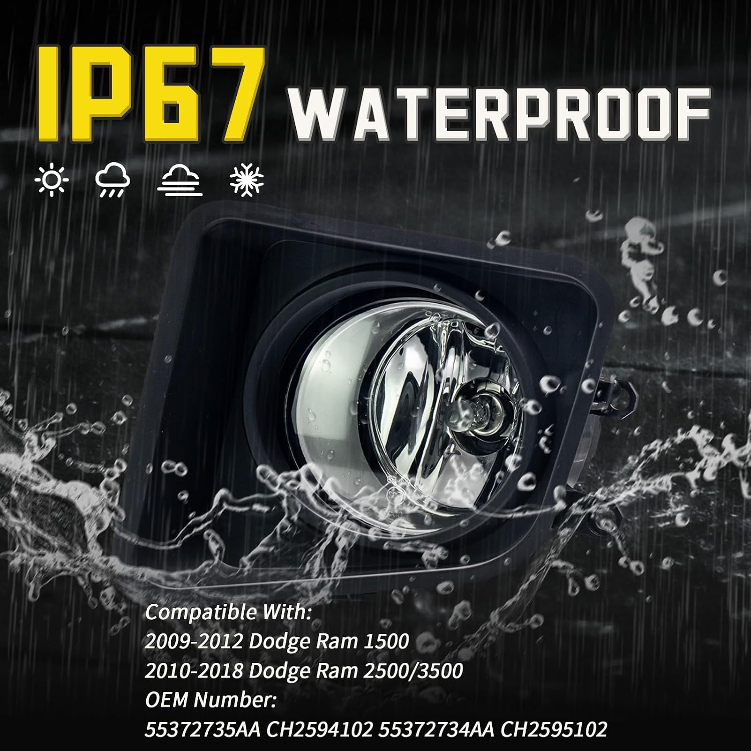 VPIMOZO Fog Lights for 2014-2019 Toyota Tundra Front Bumper Lamp Assembly Driver&Passenger Sides Clear Lens w/Harness and Switch Front Lamp OEM Number 8121002160 8122002160