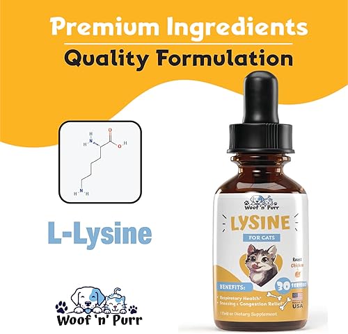 Miniatura 4 de Lisina para gatos  L-Lisina para gatos  Puede ayudar con la salud respiratoria, estornudos, secreción nasal y más  Tratamiento de estornudos para