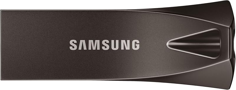 Unidad flash USB Samsung BAR Plus 512 GB 3.2 Estándar tipo A, hasta 400 MB/s | Compatible con USB 3.0/2.0, expansión de almacenamiento duradera para fotos, vídeos, música, archivos, Titan Grey (MUF-512BE4/AM)