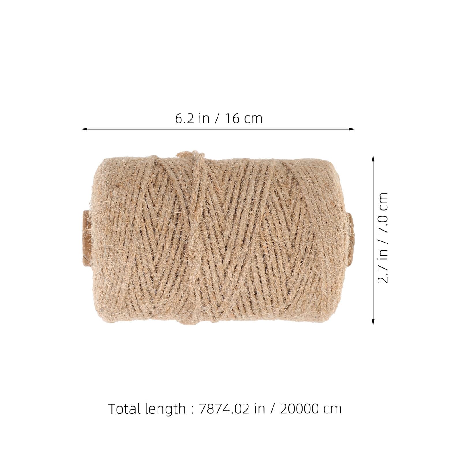 2 Corda in Juta Naturale da Spago Rustico per Giardinaggio Confezioni Regalo Decorazioni e Progetti Artigianali Filo per Legatura e Imballaggio Resistente