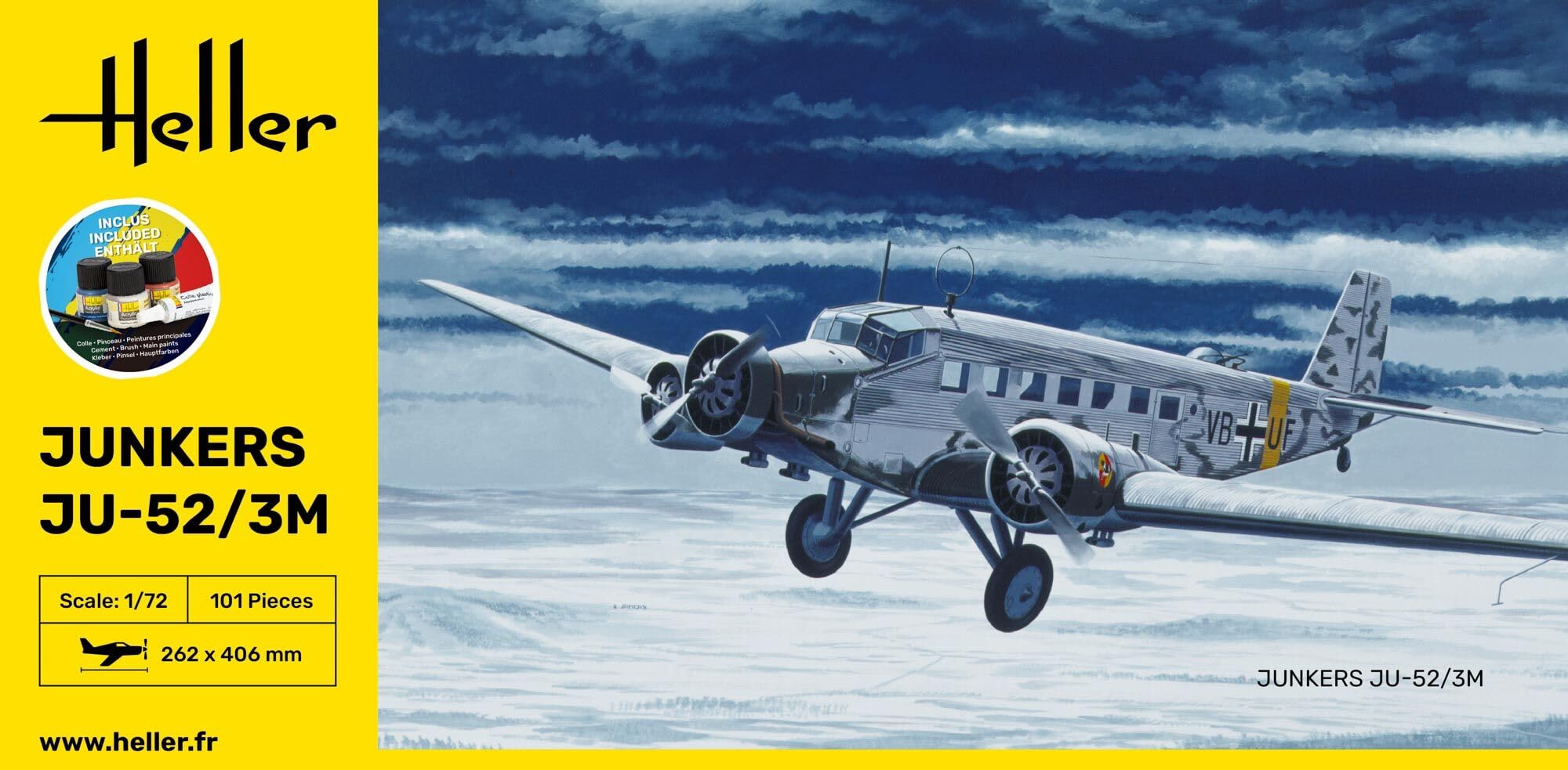 Amazon.com: Heller 56380 Starter Kit Junkers Ju-52/3M 1/72 : Arts