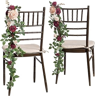 Ling's moment Fall 10pcs Wedding Chair Decorations Aisle Floral Swag Art...