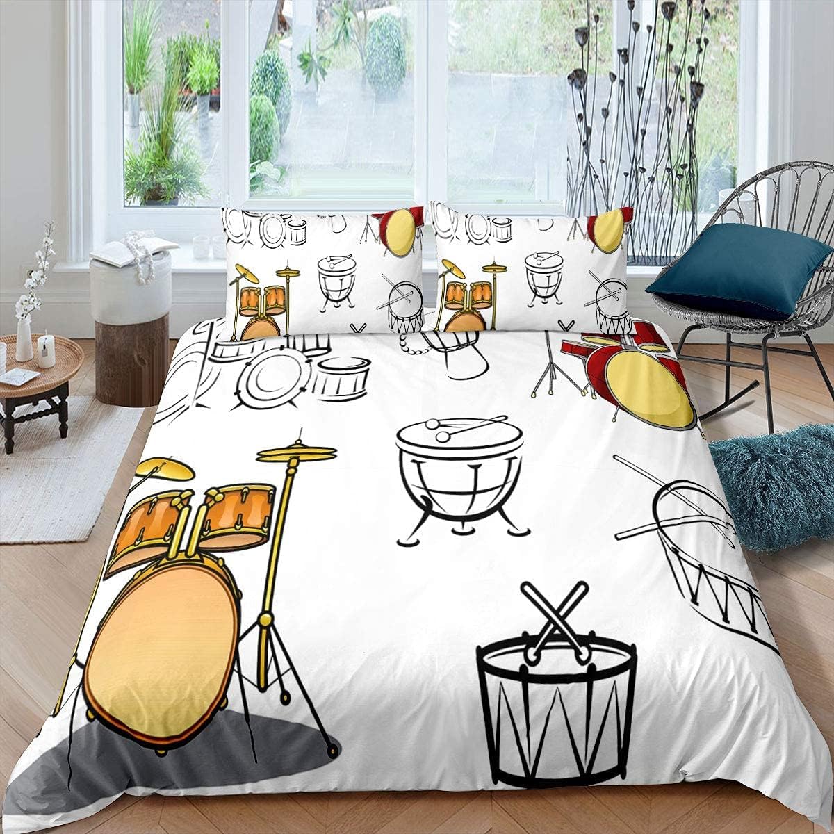 Housse de couette 140x200 musique pour une chambre d'enfant dynamique et inspirante