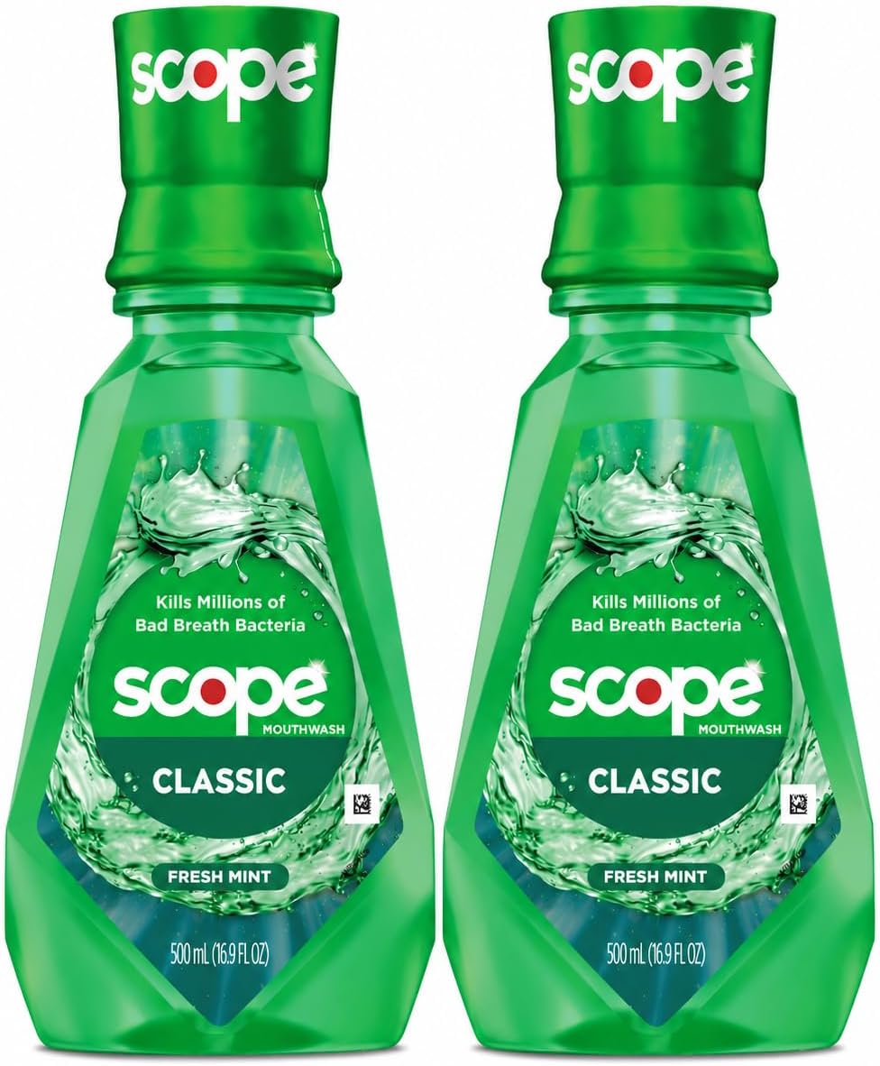 Crest Scope Classic Mouthwash, Original, 16.9 fl oz (2 Pack) (Bundle)