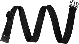 Tweruna Men's Elastic Stretch Belt - Black Nylon No-Metal Buckle for Travel, Sports & All-Day Comfort