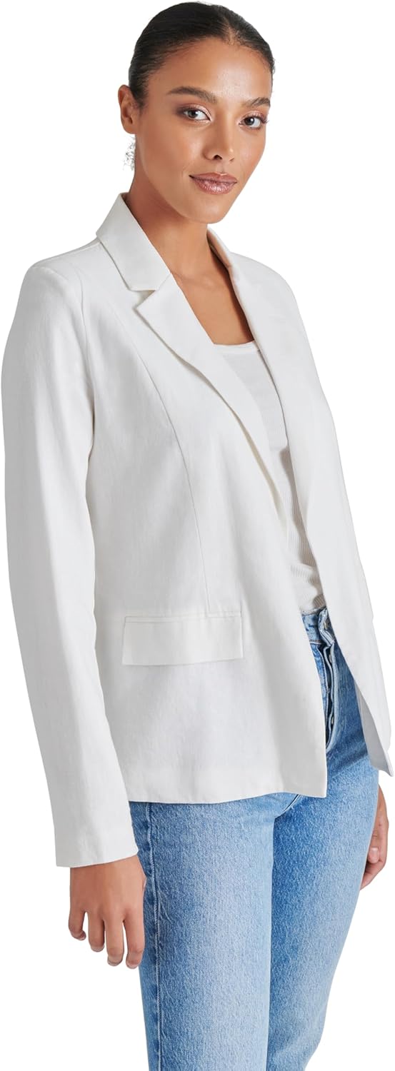 Steve Madden Apparel Payton Blazer, White, X-Small - Image 3