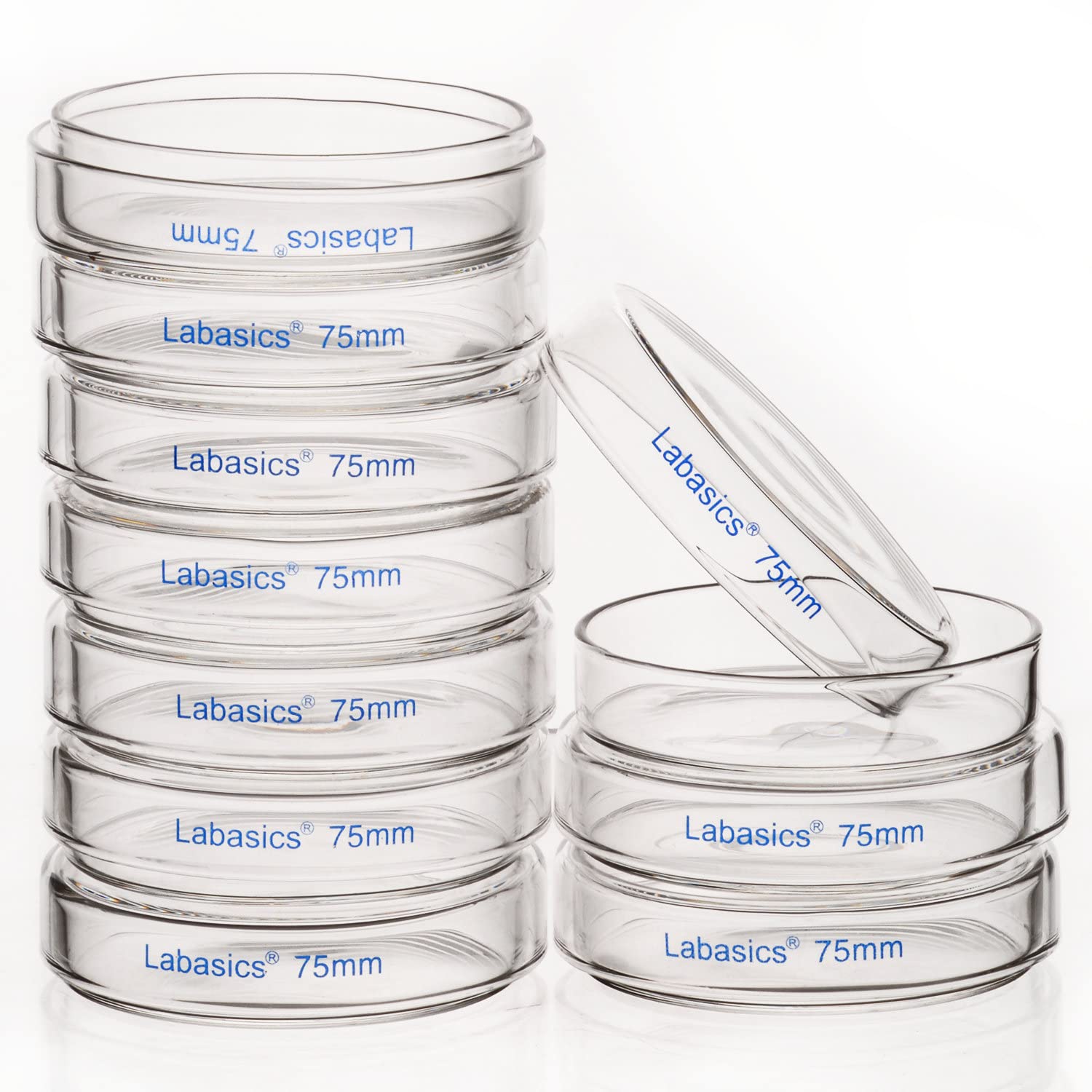 Buy Labasics 10pk Glass Petri Dishes, 75x15 mm Autoclavable