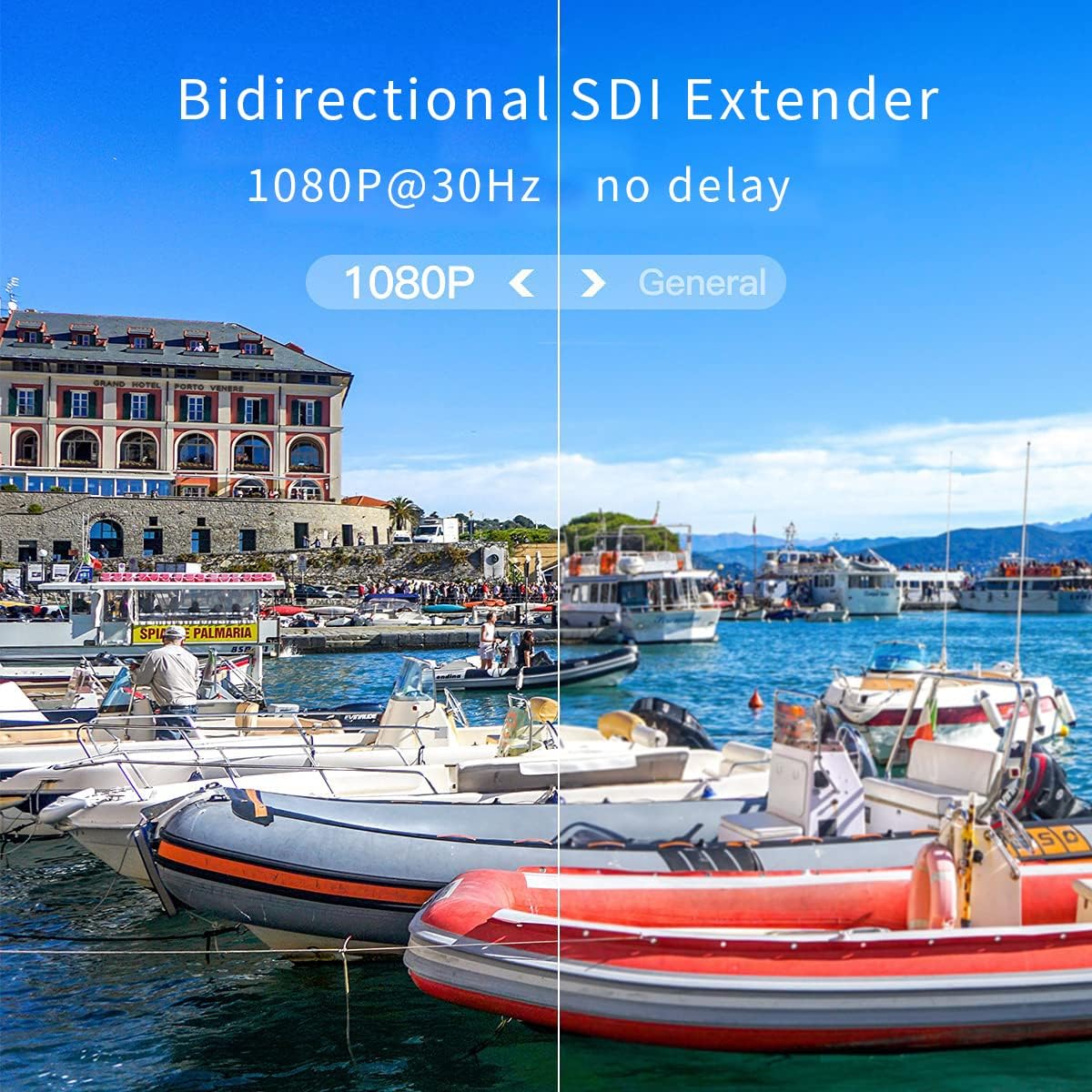 Mini Bidirectional 3G/HD SDI Fiber Extender 1080P 60Hz Micro Bi-Directional SDI Over Fiber Converter Broadcast Level SDI Video Optical Transceiver Single-Mode Single Fiber 20km